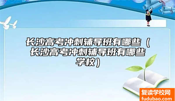 长沙高考冲刺辅导班有哪些（长沙高考冲刺辅导班有哪些学校）